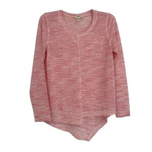 Sundance Sweater Womens Size L Beautiful Dreamer Pink Asymmetrical Hem Marled